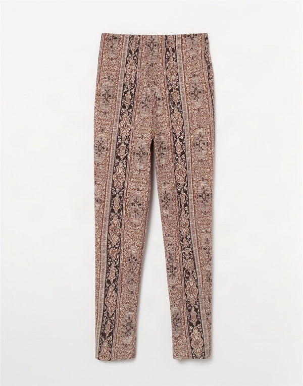 oktavia Womens Casual Trousers UK 12 Medium W26 L30 Multicoloured Paisley