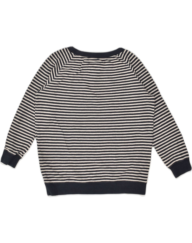 JACK WILLS Womens Sweatshirt Jumper UK 12 Medium  Navy Blue Striped Cotton | Vintage Jack Wills | Thrift | Second-Hand Jack Wills | Used Clothing | Messina Hembry 