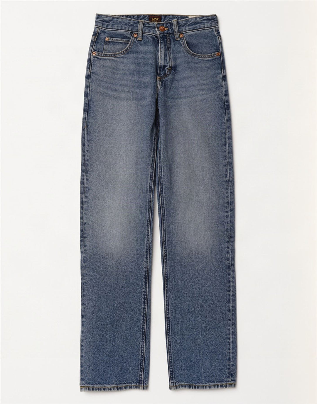 Lee Womens Rider Classic Straight Jeans W26 L30 Blue Cotton