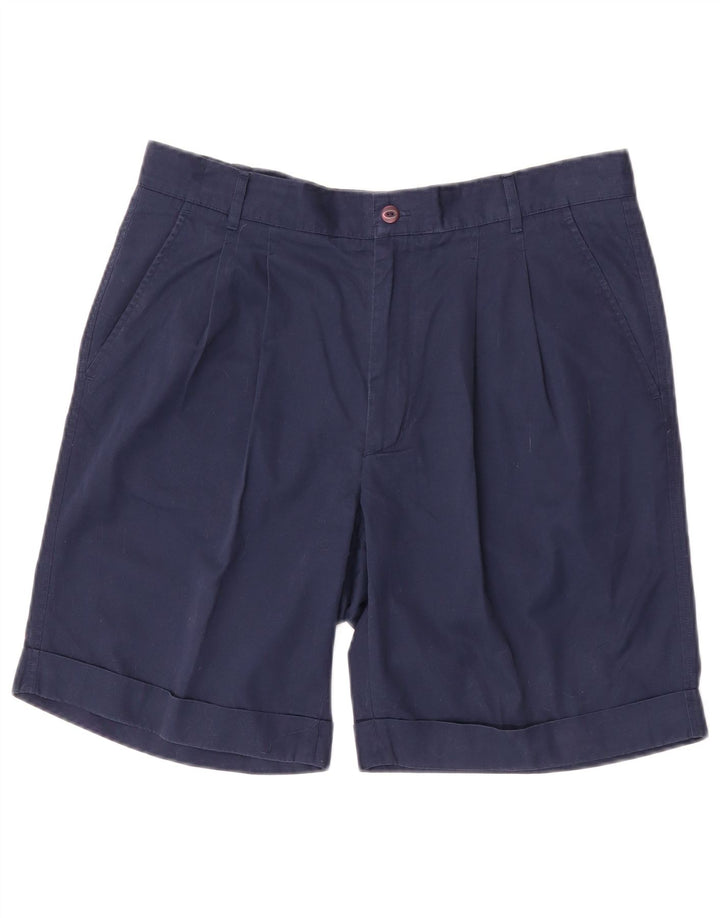 Fila Womens Chino Shorts W34 Large Navy Blue Cotton