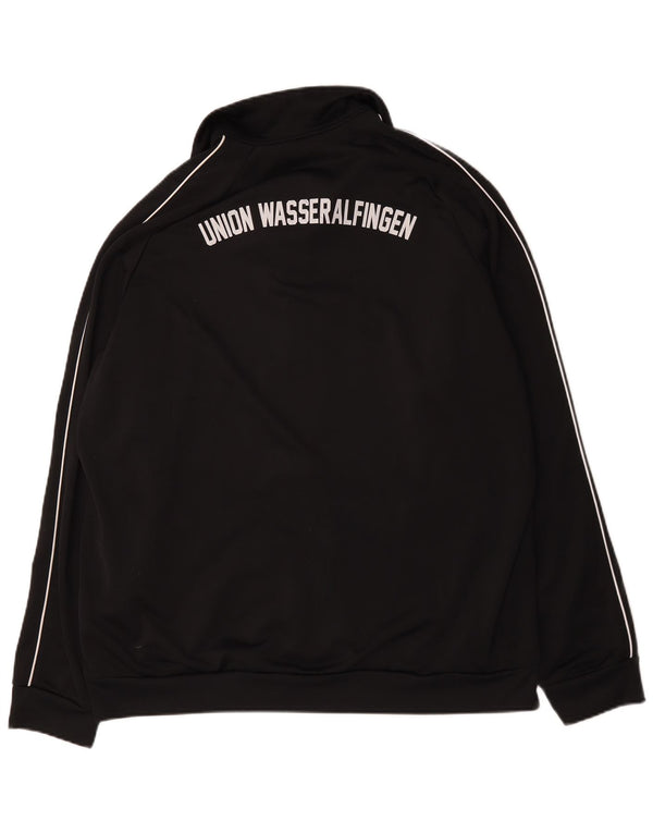 Adidas Mens Graphic Tracksuit Top Jacket 2XL Black Polyester