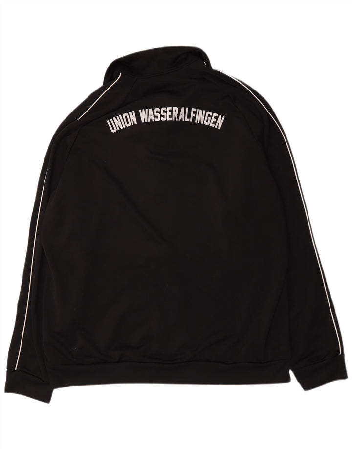 Adidas Mens Graphic Tracksuit Top Jacket 2XL Black Polyester