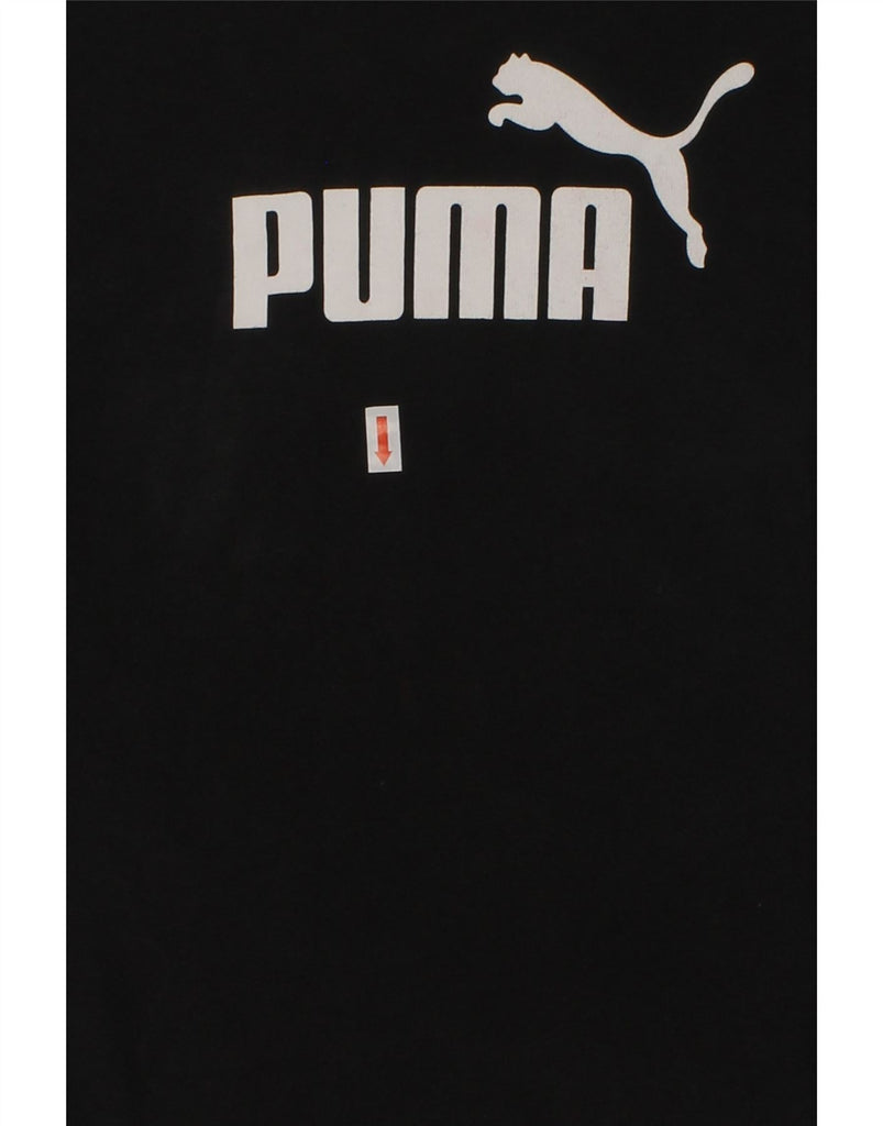 PUMA Boys Graphic T-Shirt Top 9-10 Years Black Cotton | Vintage Puma | Thrift | Second-Hand Puma | Used Clothing | Messina Hembry 