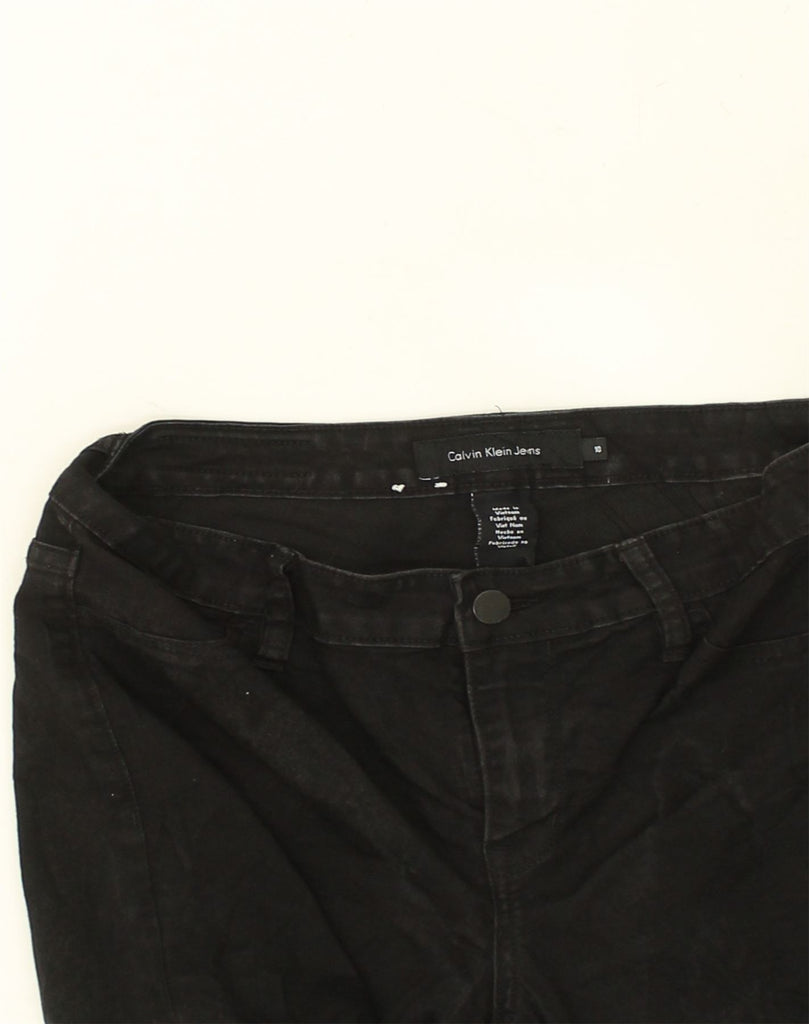 CALVIN KLEIN Womens Slim Jeans US 10 Large W29 L31 Black Cotton | Vintage Calvin Klein | Thrift | Second-Hand Calvin Klein | Used Clothing | Messina Hembry 