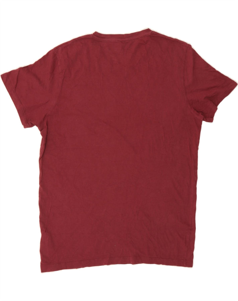 JACK & JONES Mens T-Shirt Top Large Burgundy Cotton Vintage Jack & Jones and Second-Hand Jack & Jones from Messina Hembry 