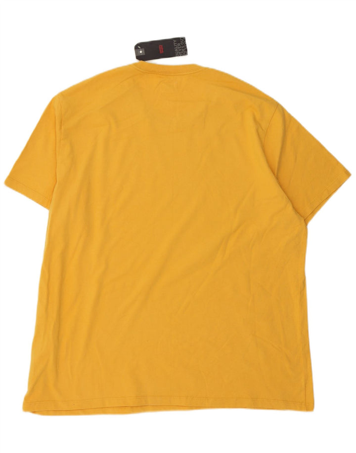 Levi's Mens T-Shirt Top 2XL Yellow Cotton