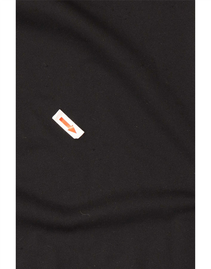Umbro Mens Zip Neck Pullover Tracksuit Top Large Black Polyester