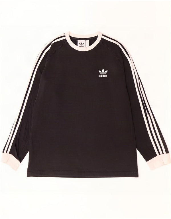 Adidas Mens Top Long Sleeve Large Black Cotton