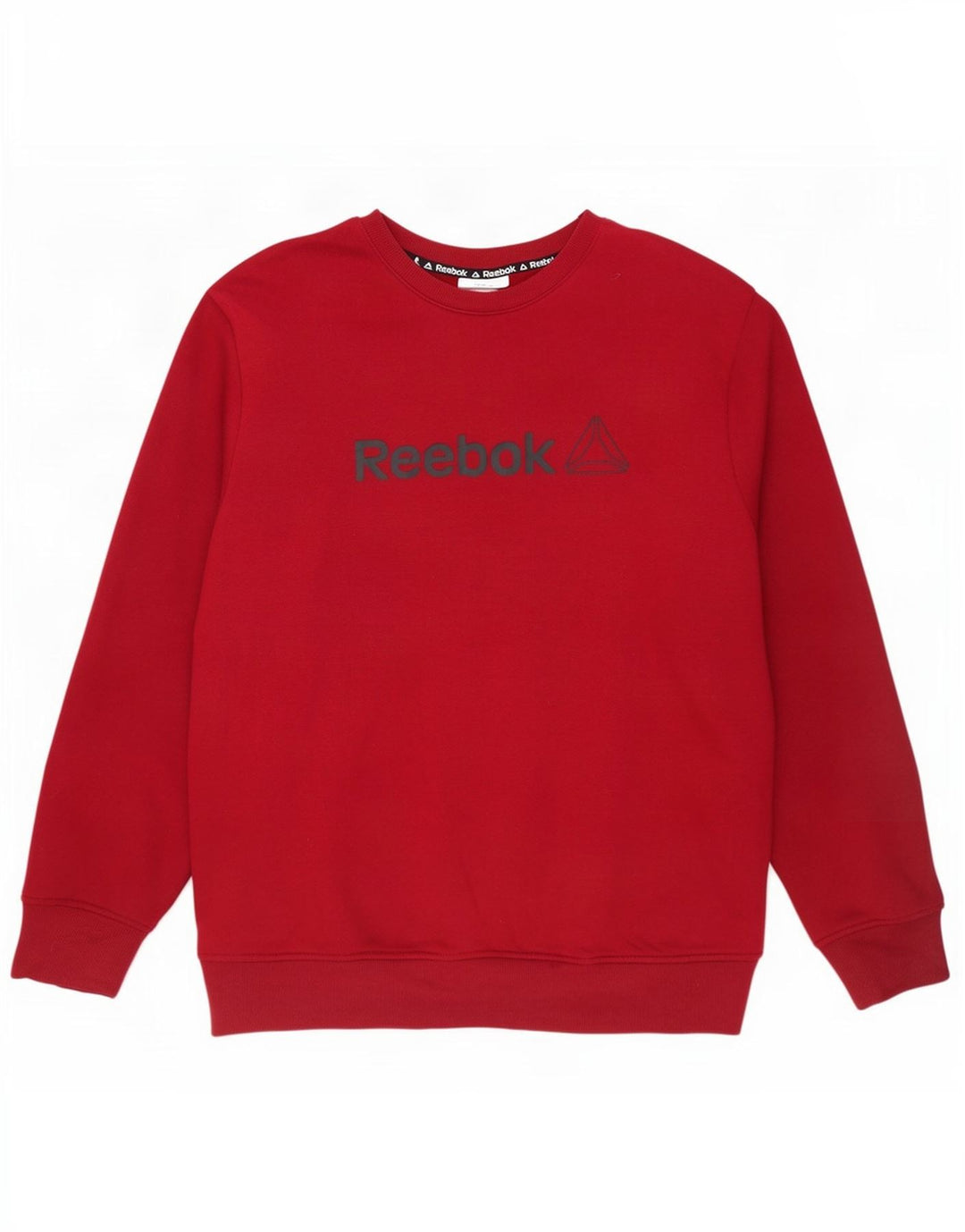 Reebok Mens Graphic Sweatshirt Jumper Large Red Cotton