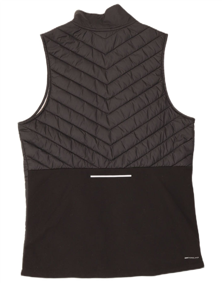 Nike Mens Padded Gilet UK 38 Medium Black Polyester