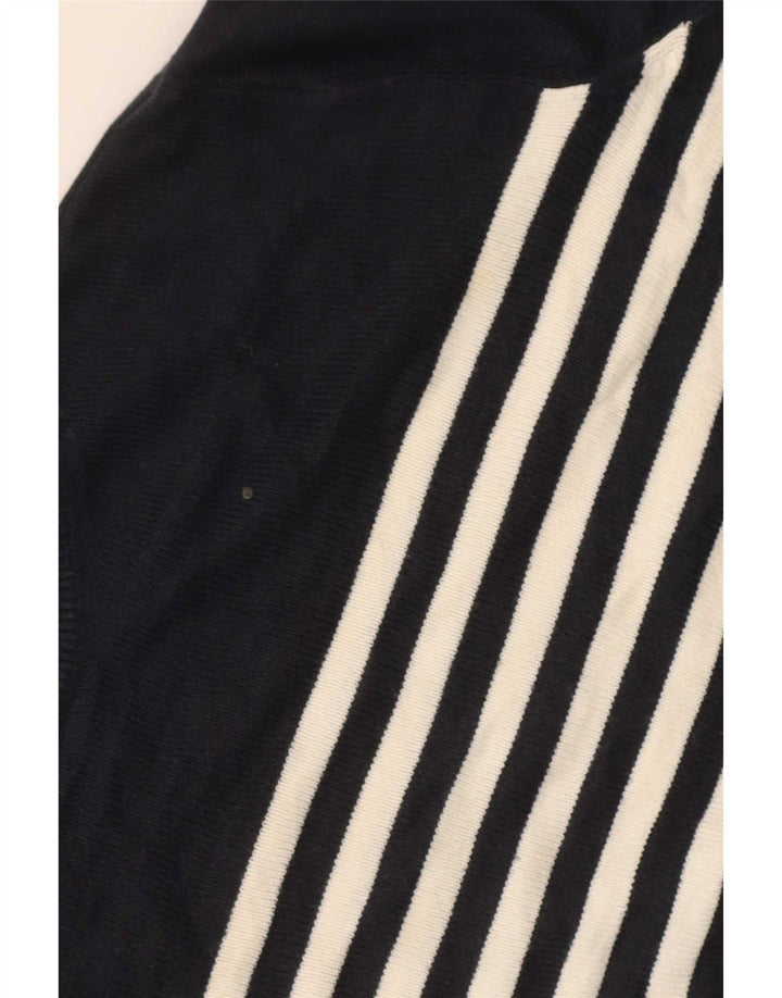 Marks & Spencer Womens Crop Crew Neck Jumper Sweater UK 8 Small Navy Blue