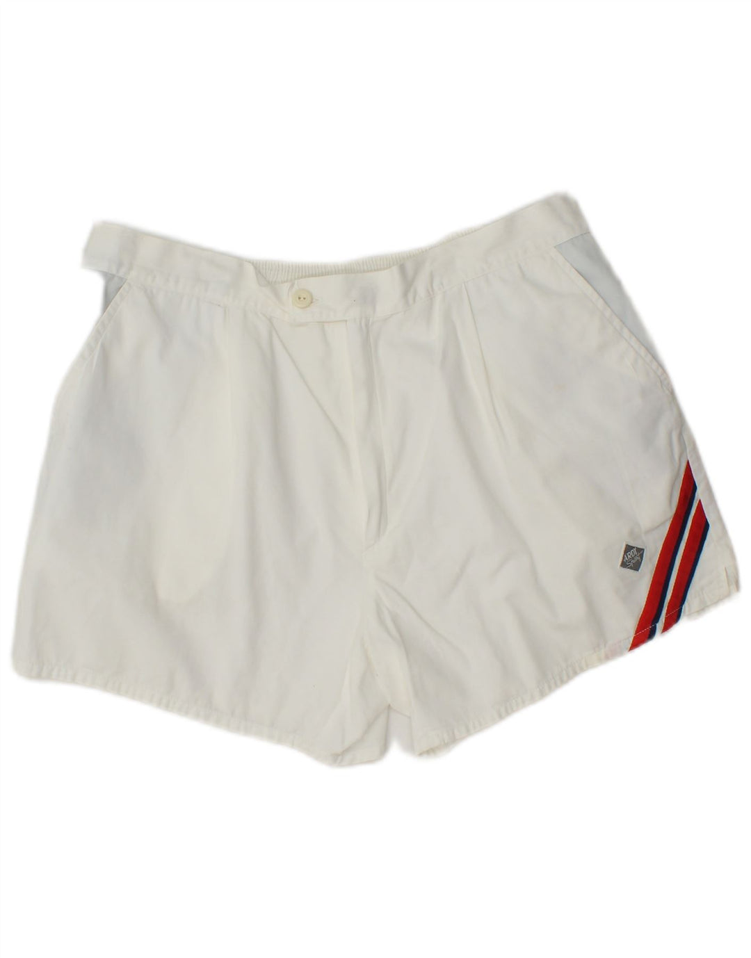 Vintage Mens Tennis Chino Shorts W32 Medium White