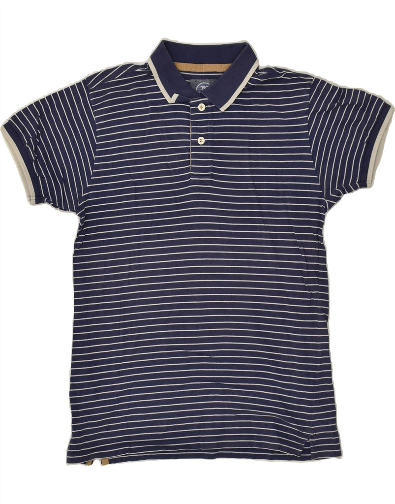 NORTH SAILS Mens Polo Shirt Medium Navy Blue Striped Vintage North Sails and Second-Hand North Sails from Messina Hembry 