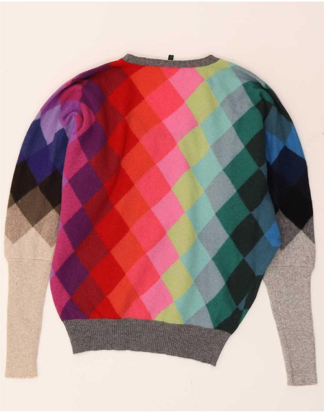 Benetton Womens Boat Neck Jumper Sweater UK 10 Small Multicoloured