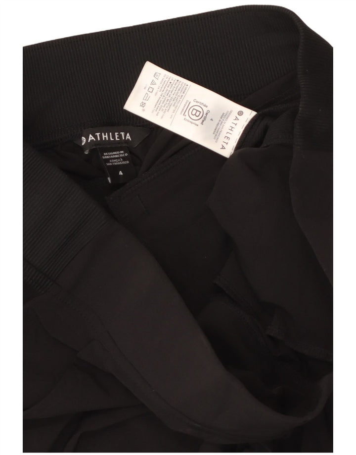 ATHLETA Womens Tracksuit Trousers US 4 Small  Black Polyester