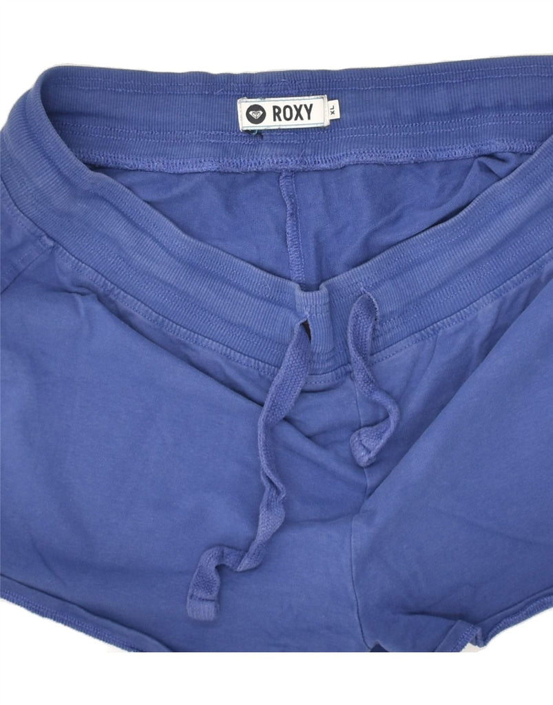 ROXY Womens Sport Shorts UK 18 XL Blue Cotton | Vintage Roxy | Thrift | Second-Hand Roxy | Used Clothing | Messina Hembry 