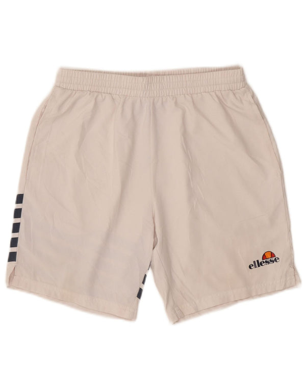 Ellesse Mens Sport Shorts Small  White Polyester