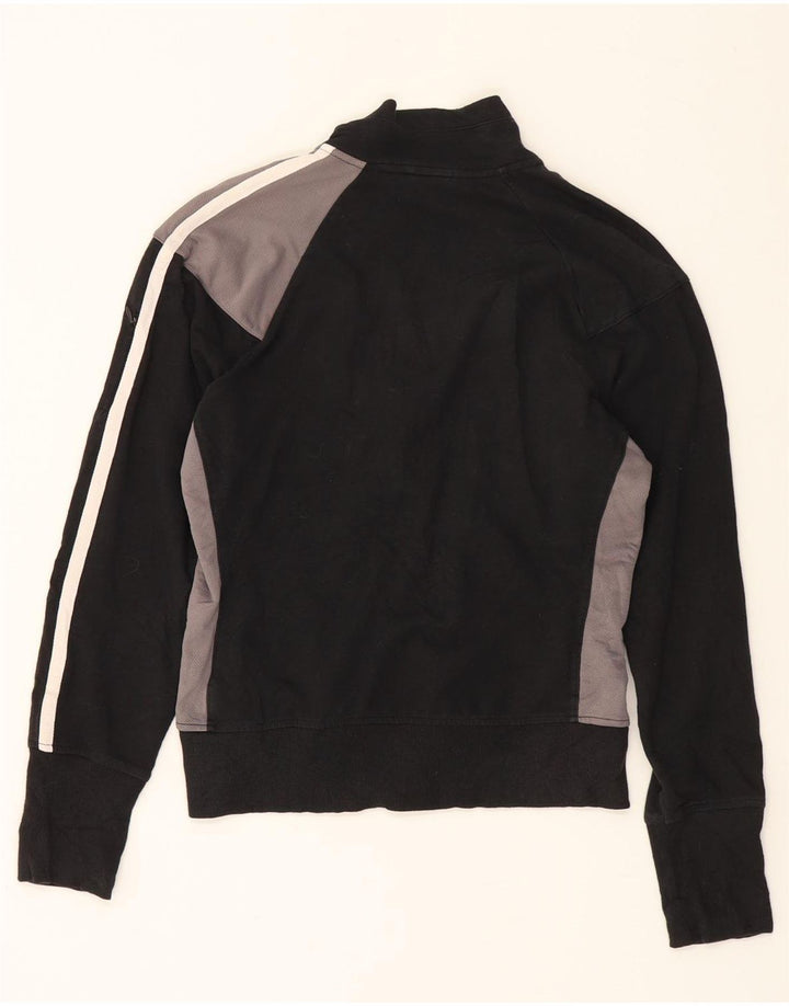 FILA Womens Tracksuit Top Jacket UK 14 Medium Black Colourblock Cotton Vintage Fila and Second-Hand Fila from Messina Hembry 