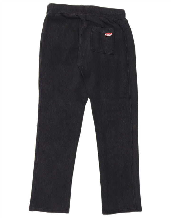 Superdry Womens Graphic Tracksuit Trousers UK 14 Medium  Black Cotton