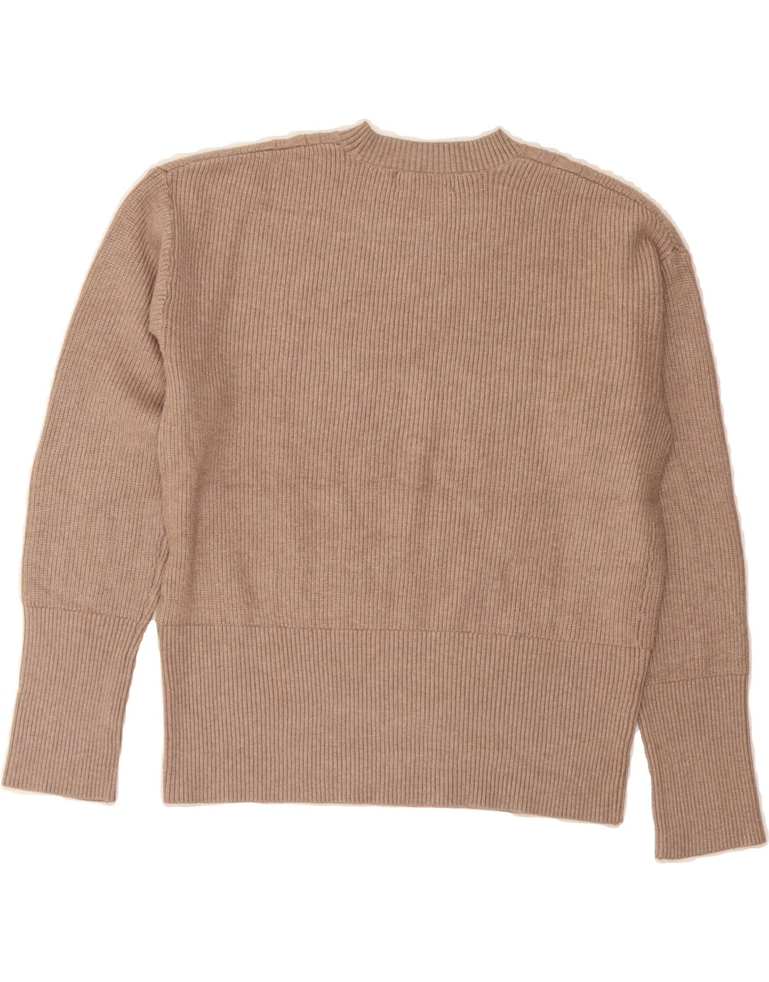 MARKS & SPENCER Womens Oversized Crew Neck Jumper Sweater UK 6 XS Beige Vintage Marks & Spencer and Second-Hand Marks & Spencer from Messina Hembry 