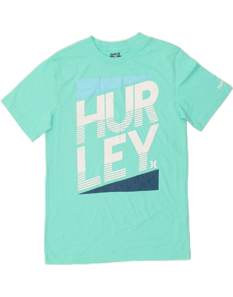 HURLEY Boys Graphic T-Shirt Top 13-14 Years Turquoise Cotton | Vintage Hurley | Thrift | Second-Hand Hurley | Used Clothing | Messina Hembry 