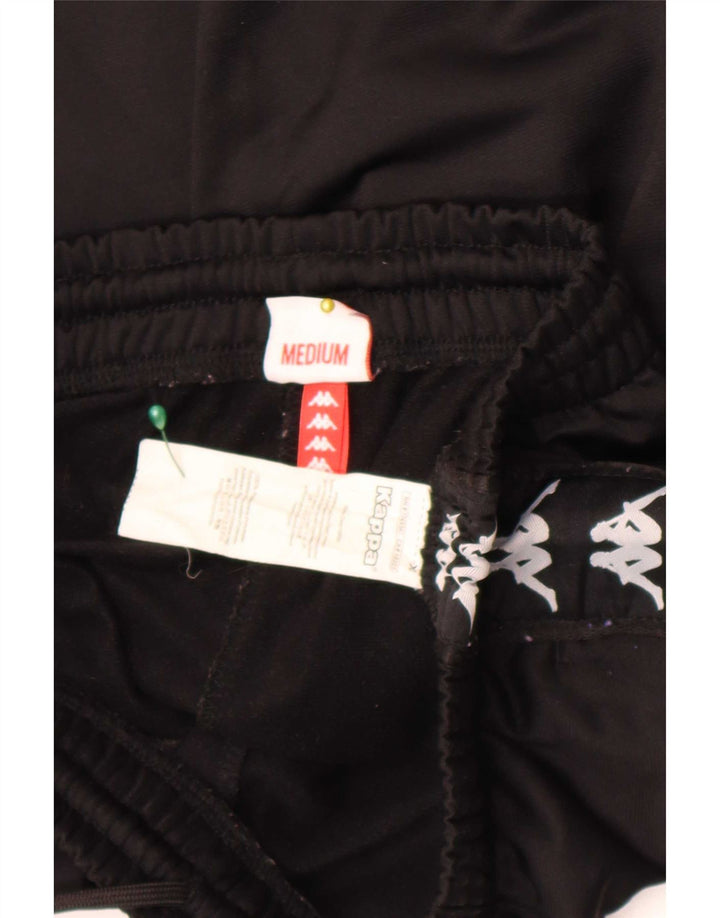 Kappa Mens Graphic Tracksuit Trousers Medium  Black Polyester