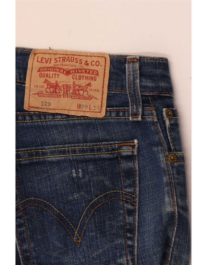 Levi's Womens 529 Curvy Bootcut Jeans W29 L26 Blue