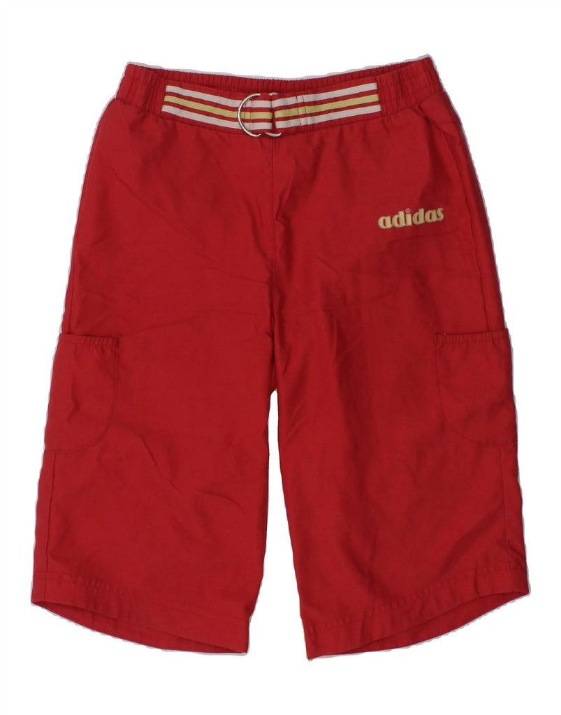 ADIDAS Boys Cargo Shorts 5-6 Years W22  Red Polyester | Vintage Adidas | Thrift | Second-Hand Adidas | Used Clothing | Messina Hembry 