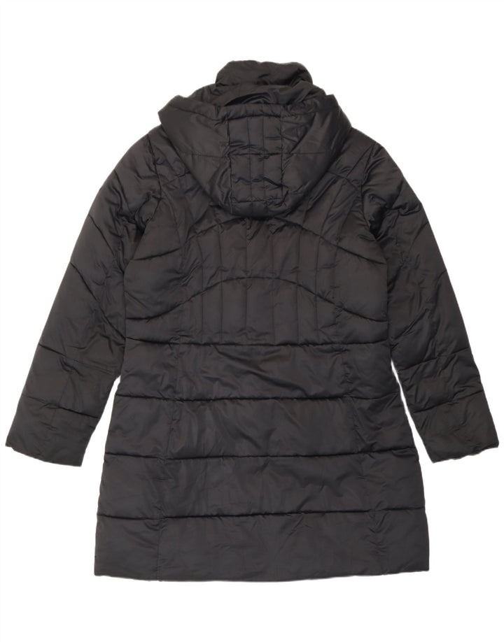 Astrolabio Womens Hooded Padded Jacket UK 14 Large  Black Polyester