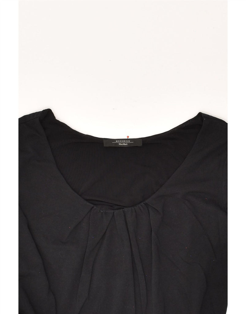 MAX MARA Womens Weekend Top 3/4 Sleeve UK 12 Medium Black Vintage Max Mara and Second-Hand Max Mara from Messina Hembry 