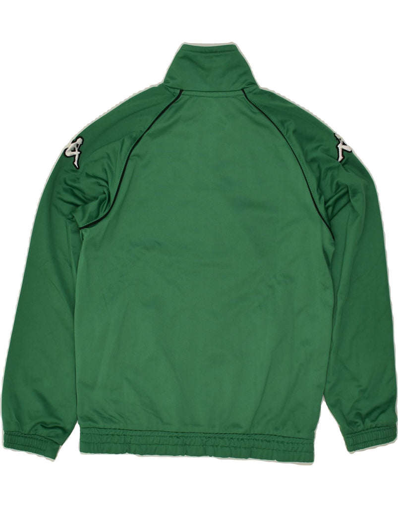 KAPPA Boys Graphic Tracksuit Top Jacket 9-10 Years Green Polyester | Vintage Kappa | Thrift | Second-Hand Kappa | Used Clothing | Messina Hembry 