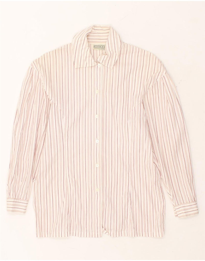 PENNY BLACK Womens Shirt IT 42 Medium Pink Striped Cotton | Vintage Penny Black | Thrift | Second-Hand Penny Black | Used Clothing | Messina Hembry 