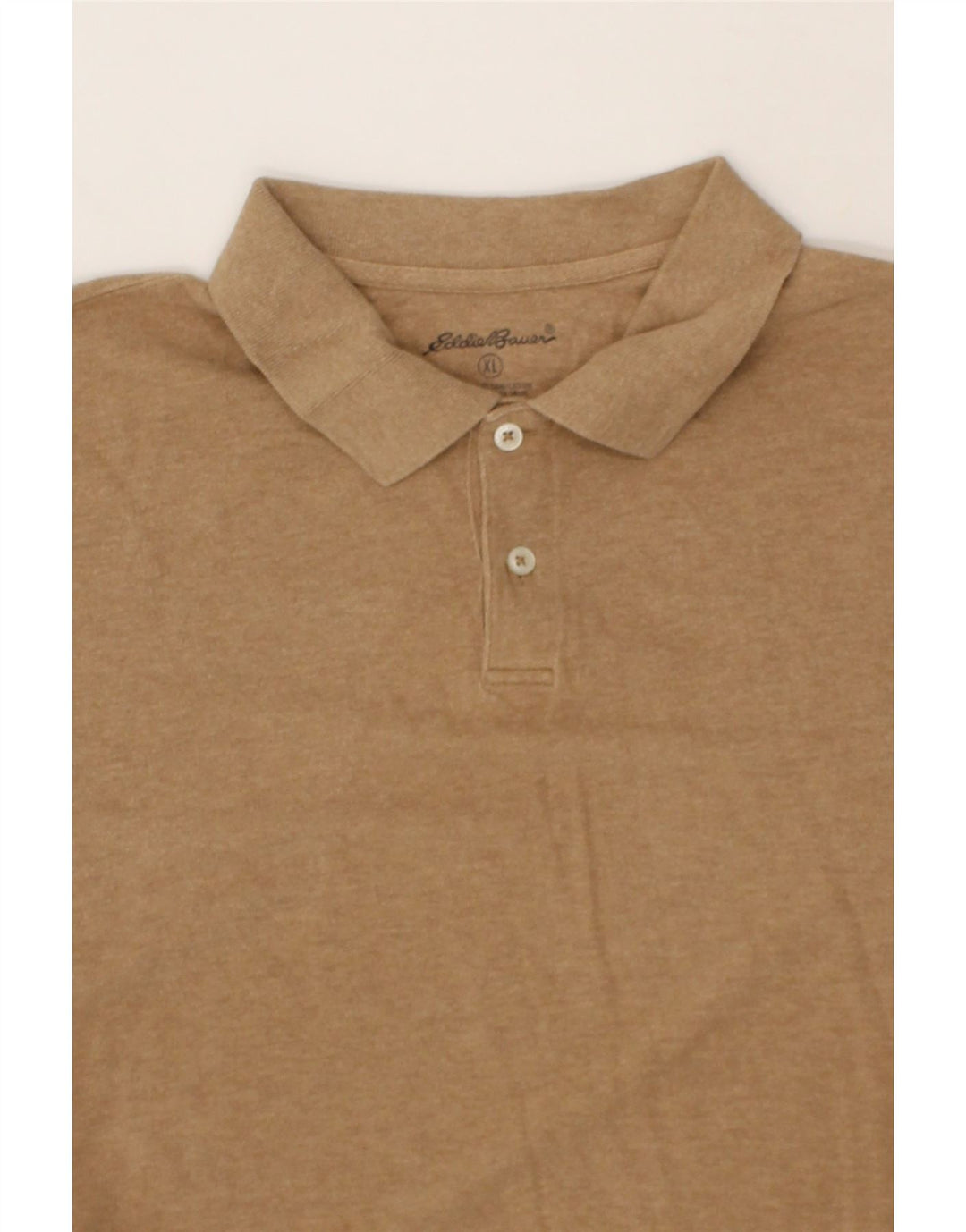 EDDIE BAUER Mens Polo Shirt XL Brown Cotton Vintage Eddie Bauer and Second-Hand Eddie Bauer from Messina Hembry 