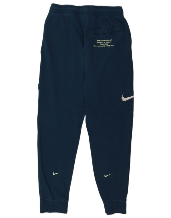 Nike Mens Beaverton Graphic Tracksuit Trousers Joggers Medium Navy Blue