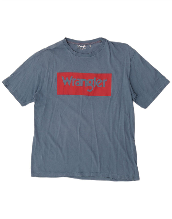 Wrangler Mens Graphic T-Shirt Top XL Blue Cotton