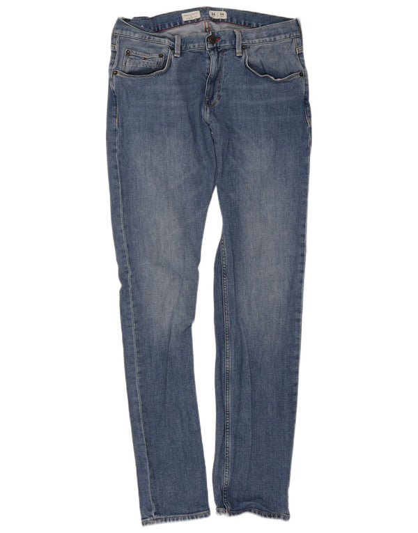 Tommy Hilfiger Mens Denton Straight Jeans W34 L34 Blue Cotton