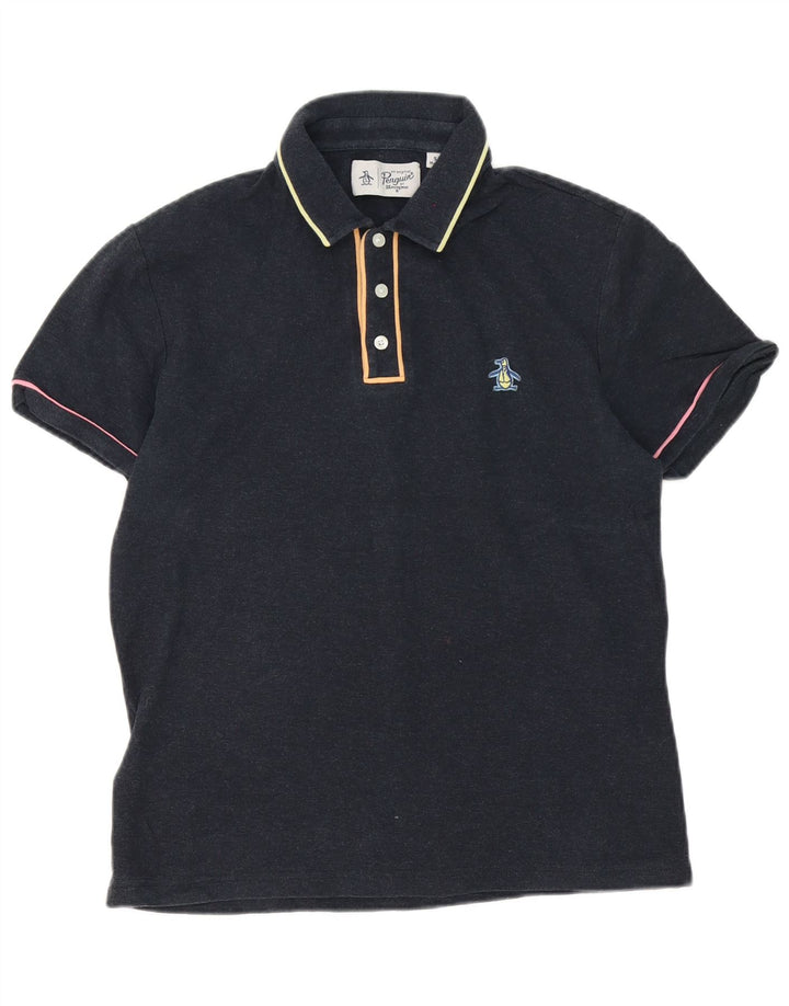 Penguin Mens Polo Shirt Small Grey Cotton
