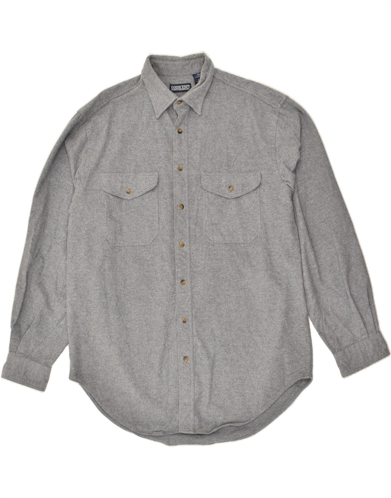 LANDS END Mens Shirt Size 16 16 1/2 Large Grey Cotton | Vintage Lands End | Thrift | Second-Hand Lands End | Used Clothing | Messina Hembry 