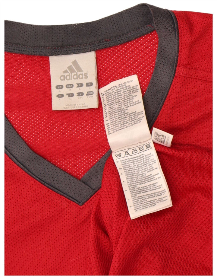 Adidas Mens Graphic Vest Top Large Red Polyester