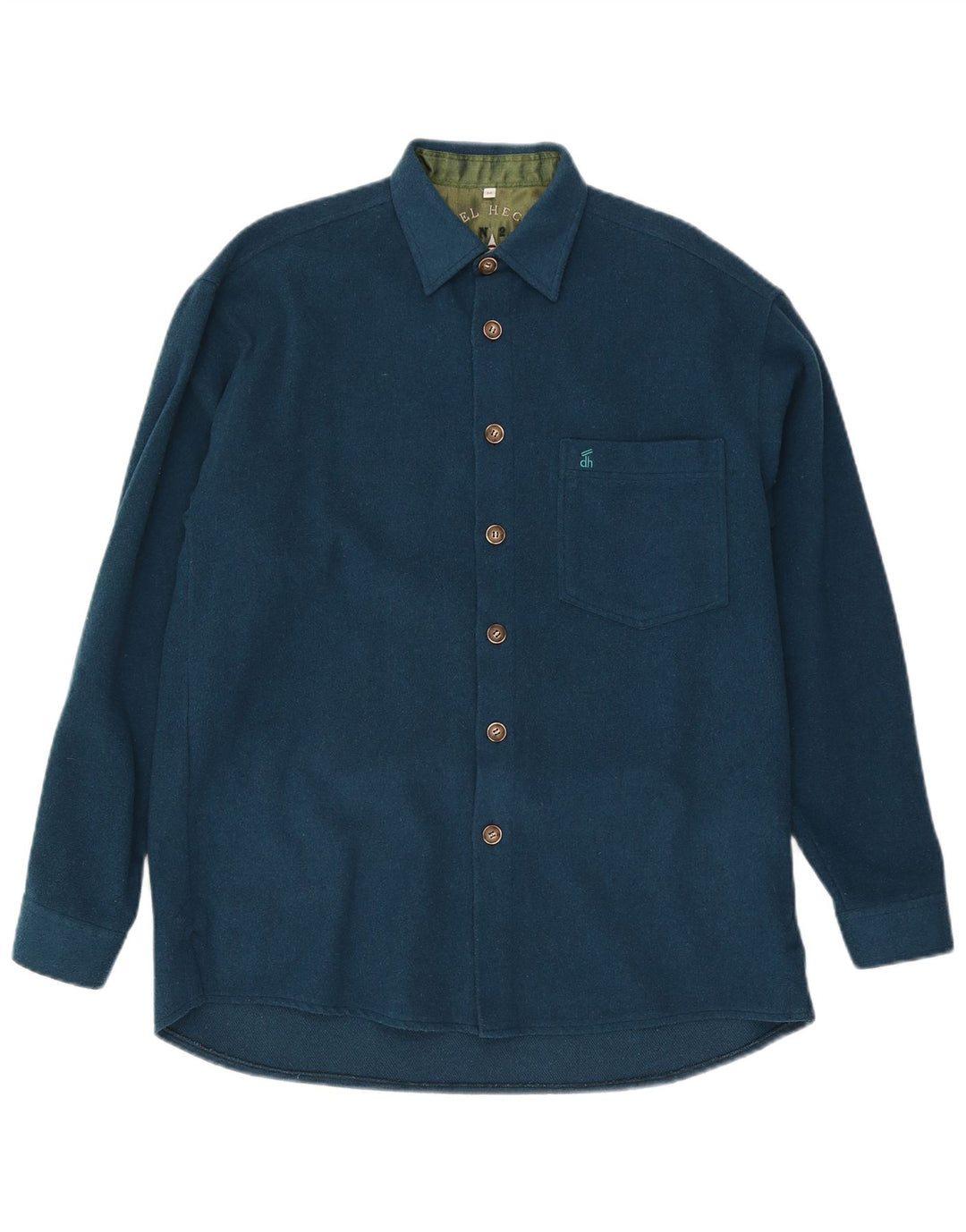 Daniel Hechter Mens Shirt Medium Turquoise Wool