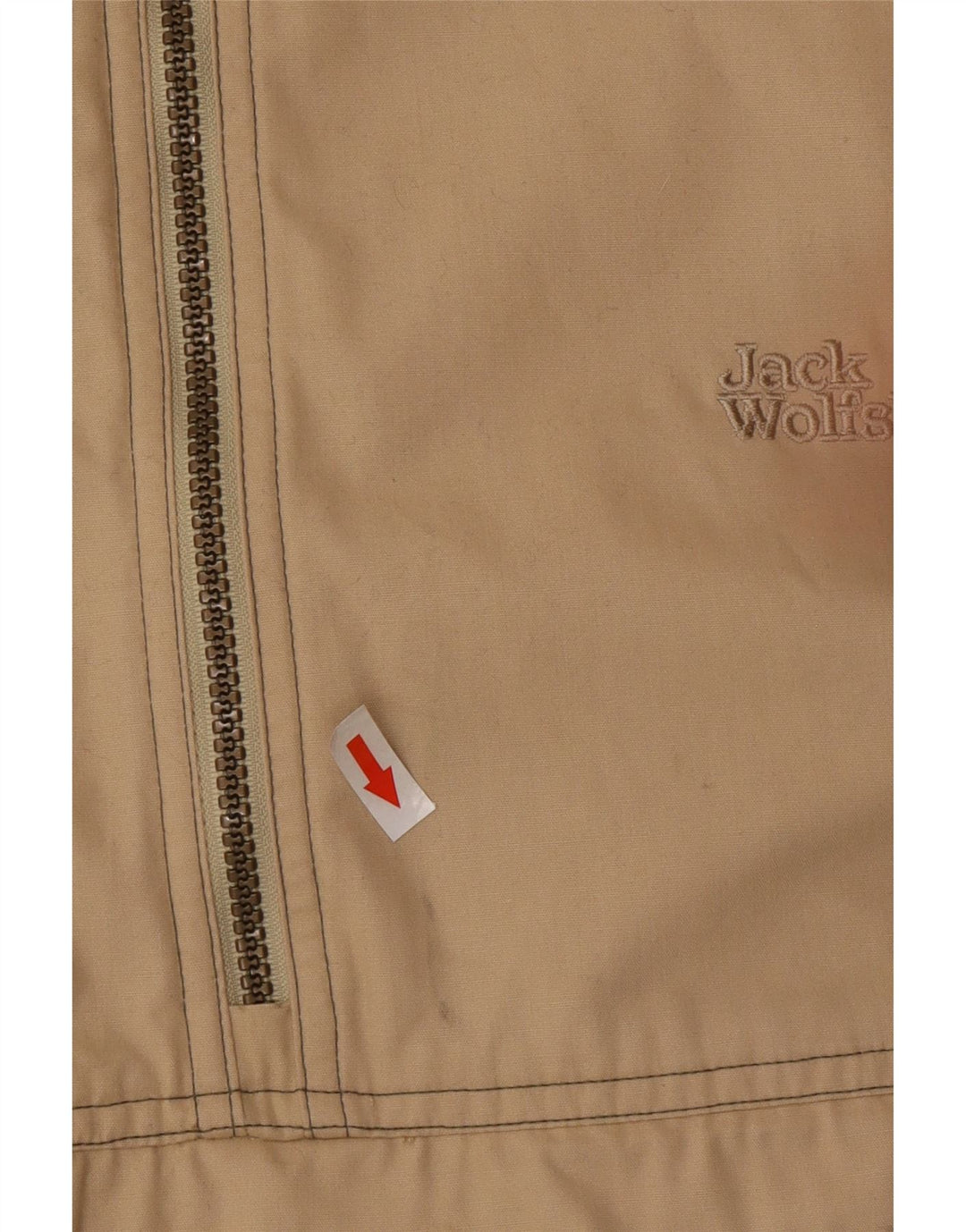 Jack Wolfskin Mens Hooded Anorak Jacket UK 44 2XL Beige Polyester