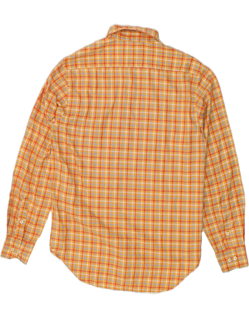 HENRY COTTONS Mens Shirt Size 39 Medium Yellow Check Cotton | Vintage Henry Cottons | Thrift | Second-Hand Henry Cottons | Used Clothing | Messina Hembry 