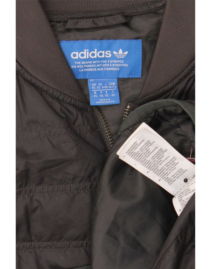Adidas Mens Padded Jacket UK 42 XL Black Polyester