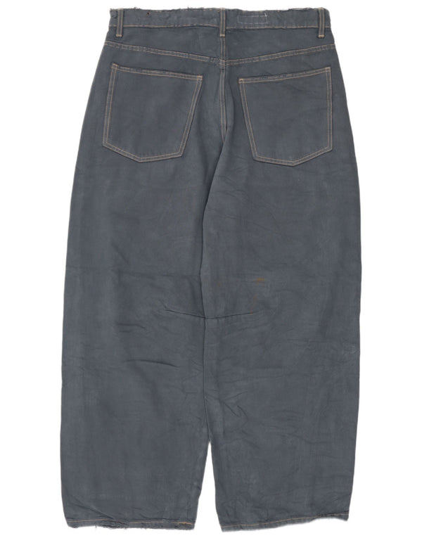 Zara Womens Balloon High Waist Loose Jeans EU 42 Large W32 L29 Grey