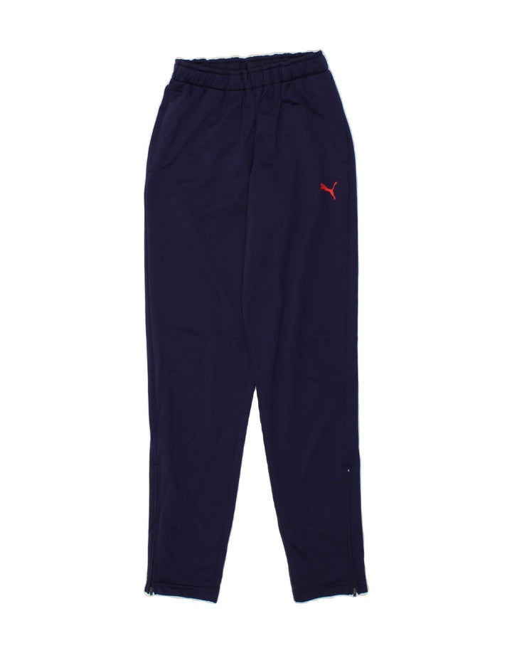 PUMA Boys Tracksuit Trousers 13-14 Years XL Navy Blue Polyester Vintage Puma and Second-Hand Puma from Messina Hembry 