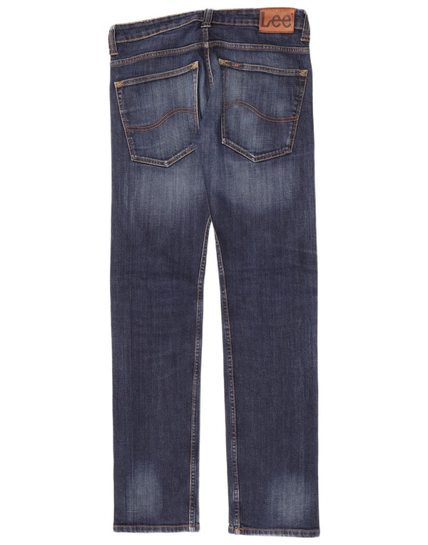 Lee Mens Powell Slim Jeans W32 L34 Navy Blue Cotton