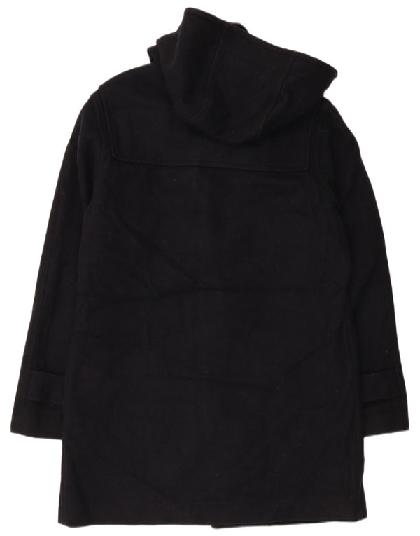 VINTAGE Womens Hooded Duffle Coat UK 18 XL Navy Blue Wool