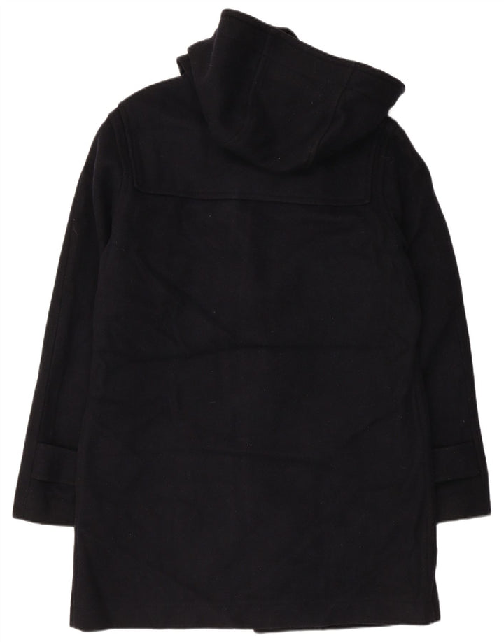 VINTAGE Womens Hooded Duffle Coat UK 18 XL Navy Blue Wool