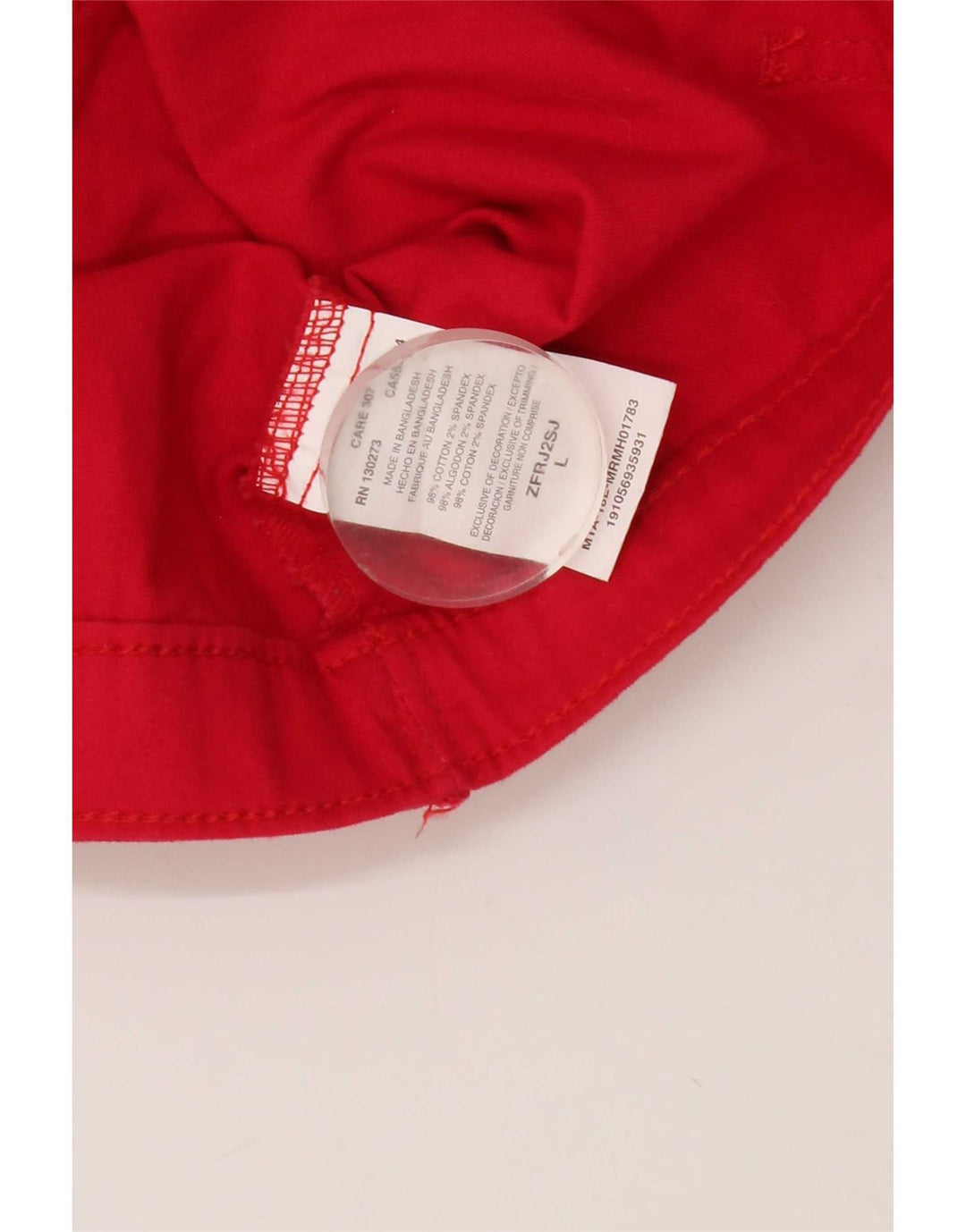 Lee Womens Denim Jacket UK 16 Large Red Cotton