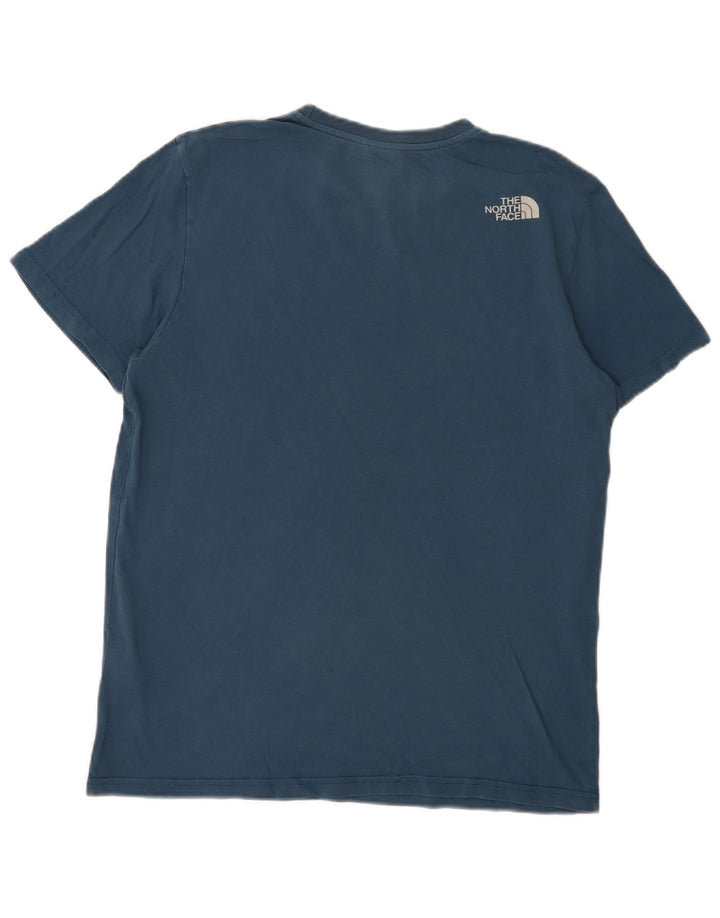 The North Face Mens Graphic T-Shirt Top Medium Blue Cotton